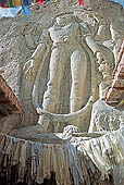 Ladakh - Mulbekh, rock carved relief of Maitreya Buddha